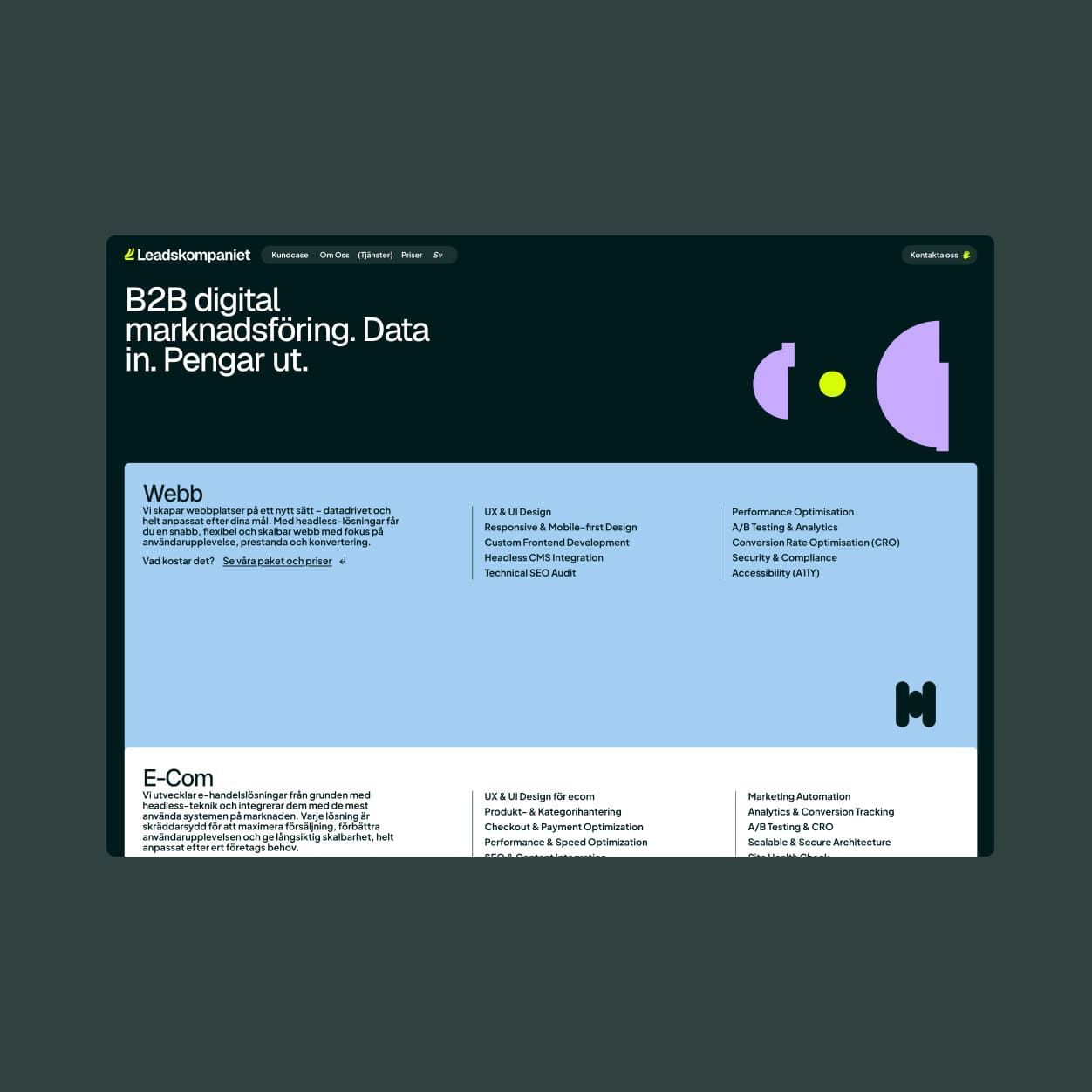 Leadskompaniet webbdesign