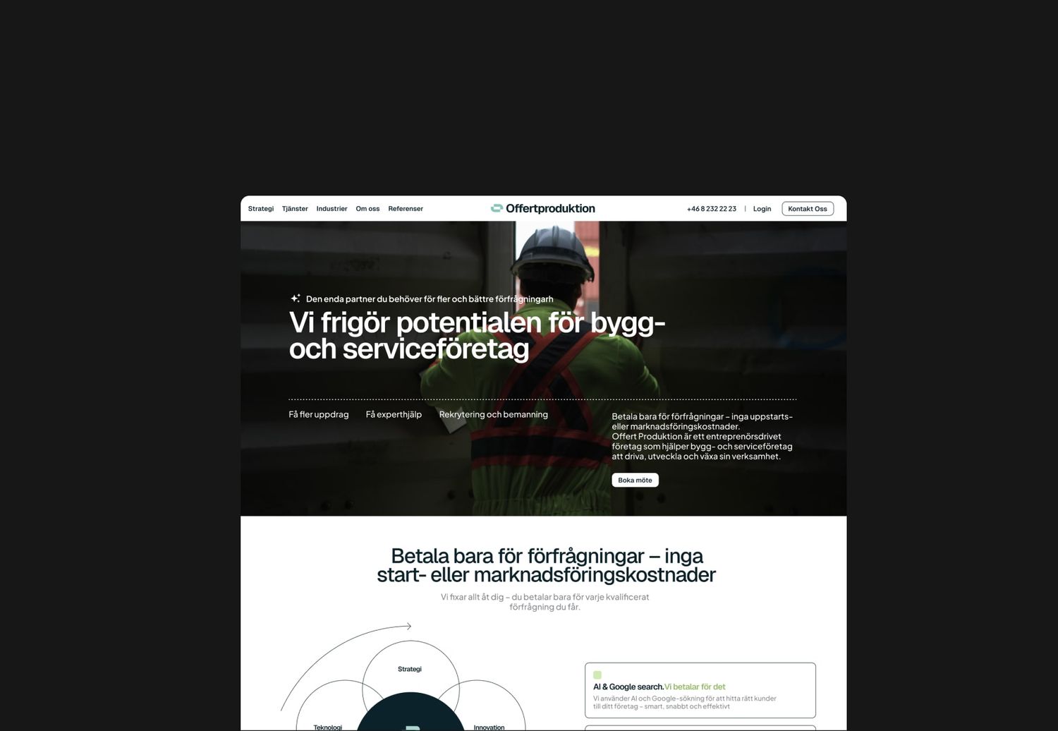 Offertproduktion Screenshot