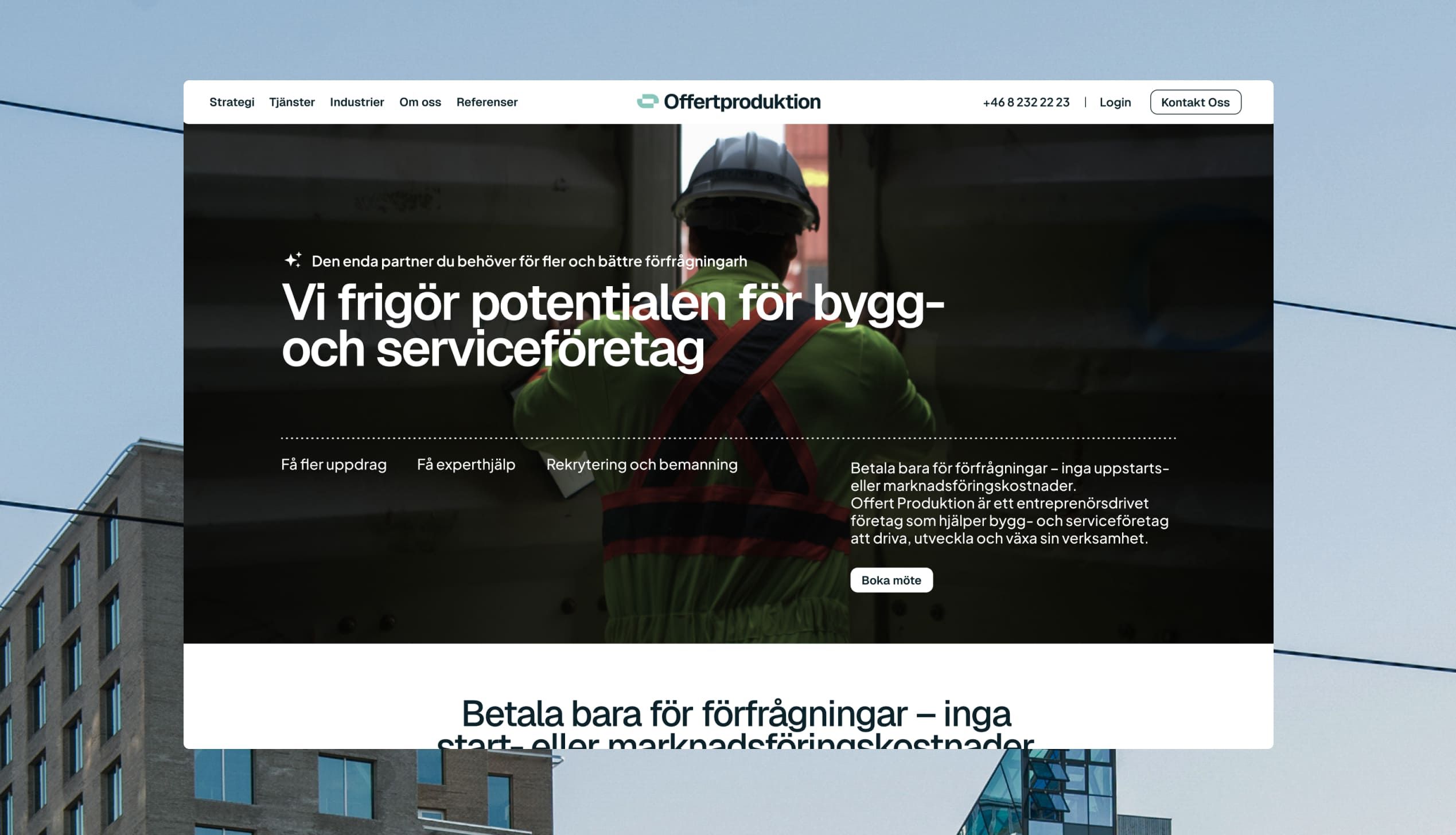 Offertproduktion webbdesign