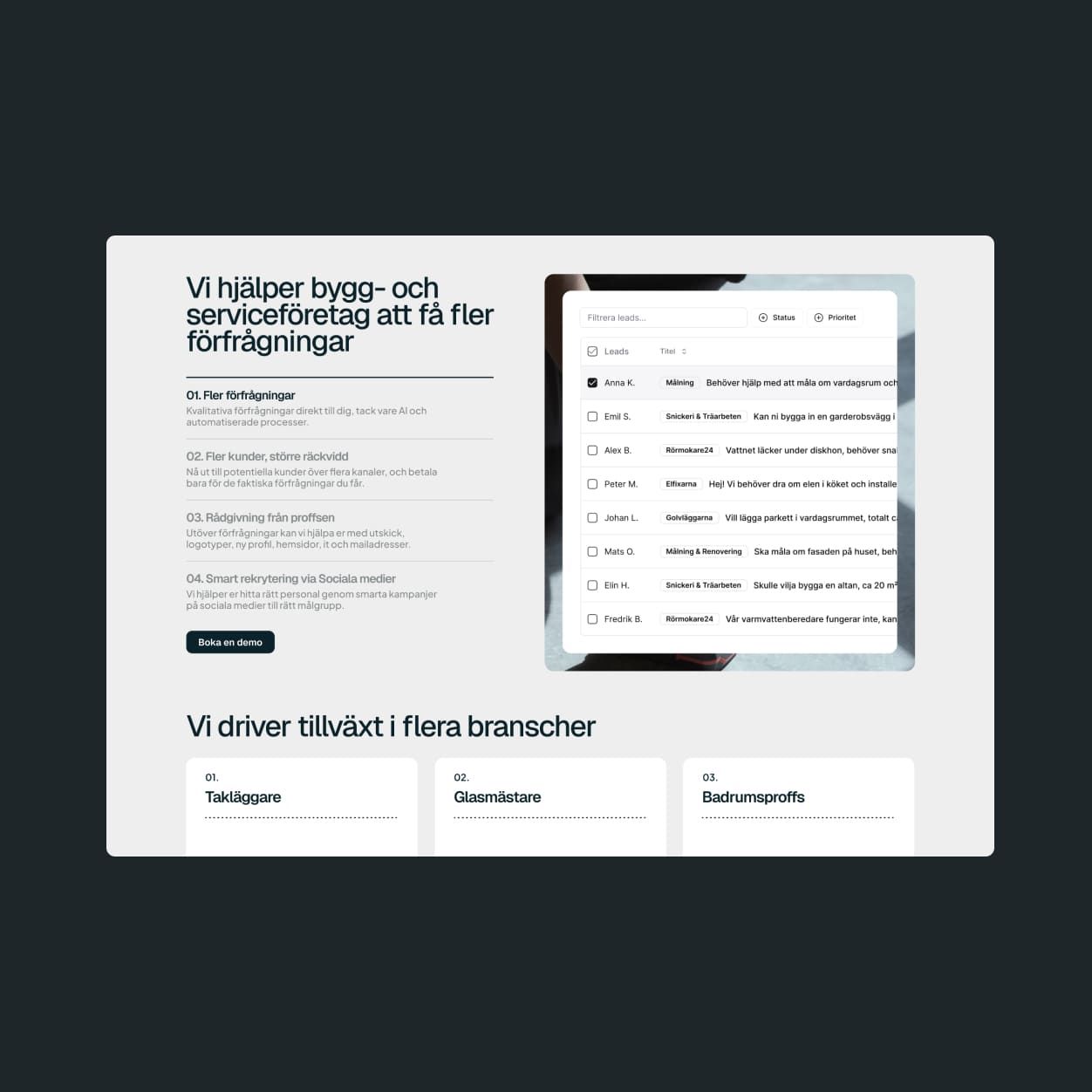 Offertproduktion webbdesign