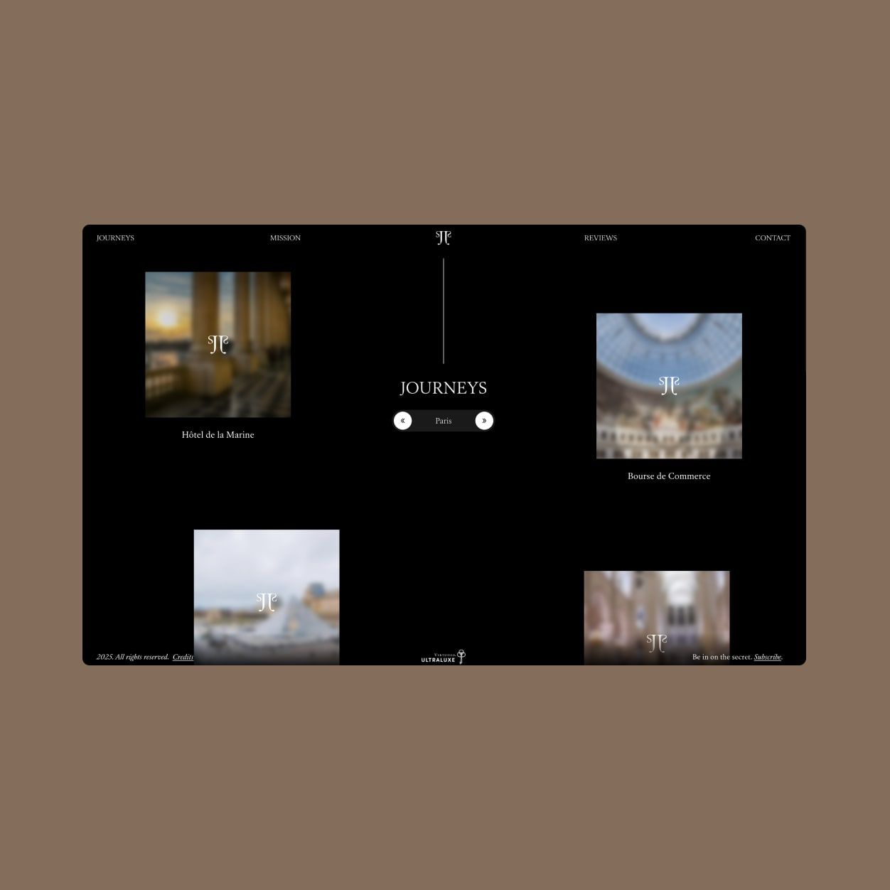 Secret Journeys webbdesign