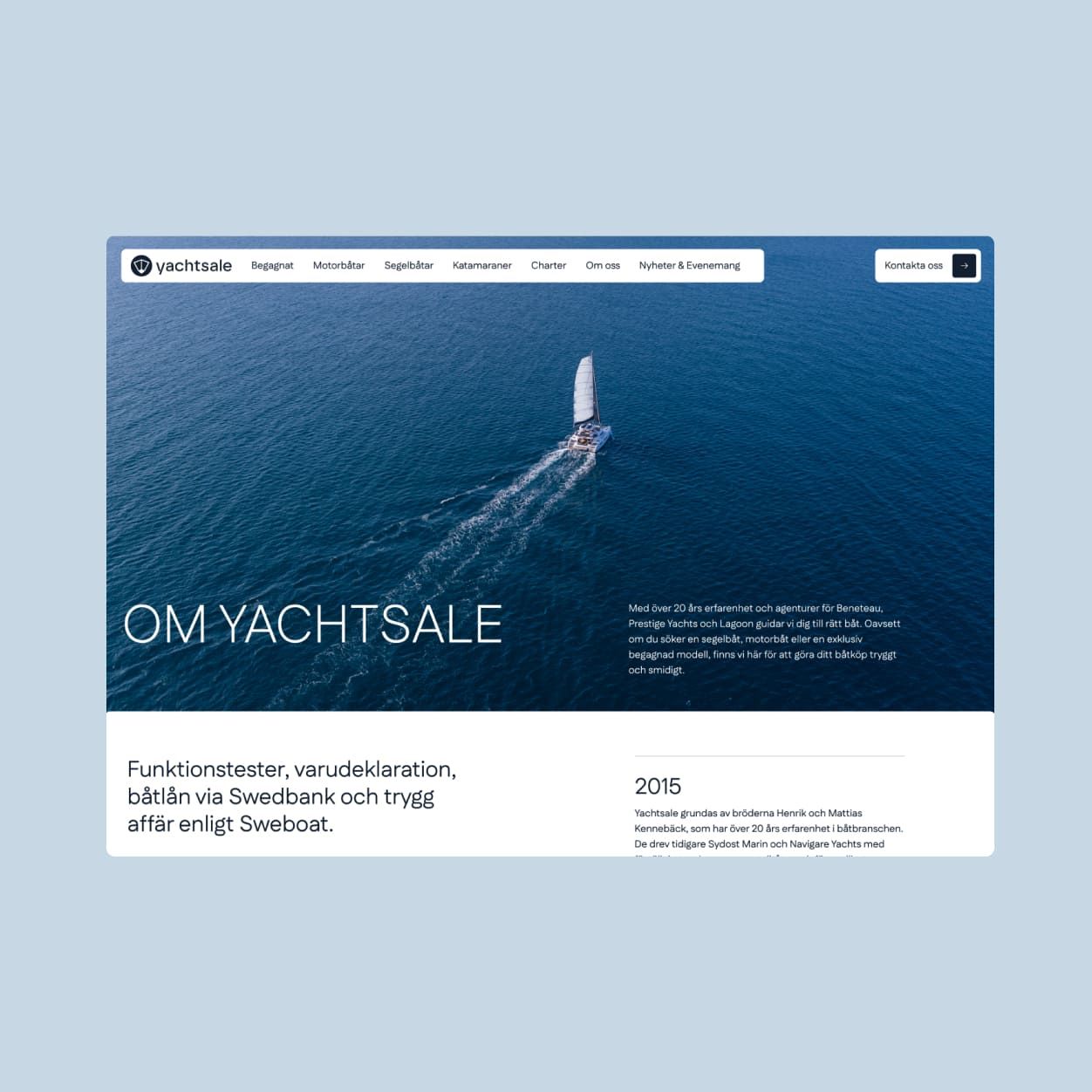 Yachtsale webbdesign