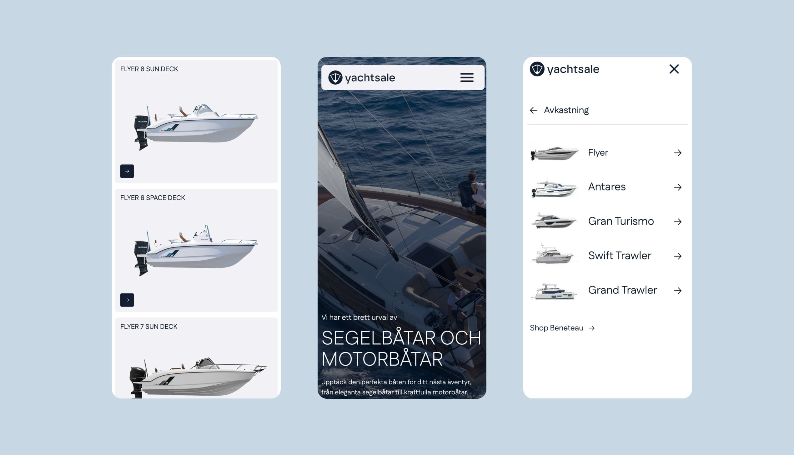 Yachtsale webbdesign